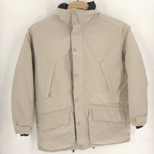 Vintage Eddie Bauer Jacket Mens Large Brown Full Zip Puffer Goretex Down Parka